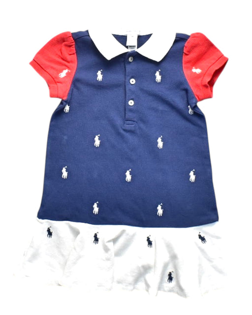 A Navy Dress Sets from Ralph Lauren in size 12-18M for girl. (Front View)