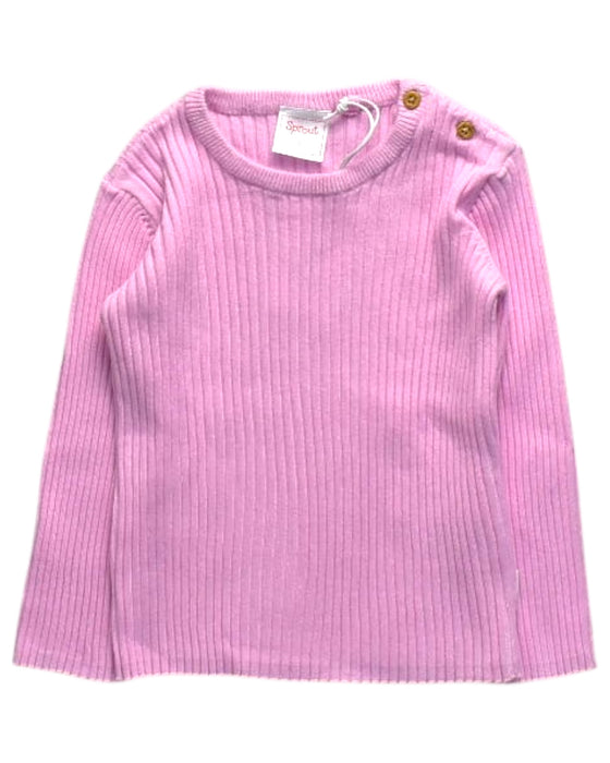 A Pink Knit Sweaters from Sprout in size 2T for girl. (Front View)