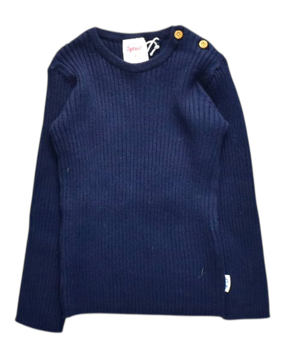 A Navy Knit Sweaters from Sprout in size 2T for girl. (Front View)