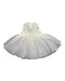 A White Sleeveless Dresses from Bebe by Minihaha in size 3-6M for girl. (Back View)