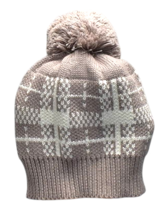 A Taupe Winter Hats from Jamie Kay in size O/S for girl. (Front View)