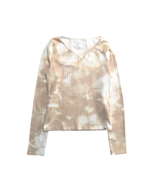 A Beige Long Sleeve Tops from Abercrombie  in size 11Y for girl. (Front View)