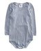 A Blue Long Sleeve Bodysuits from Petit Bateau in size 18-24M for boy. (Front View)