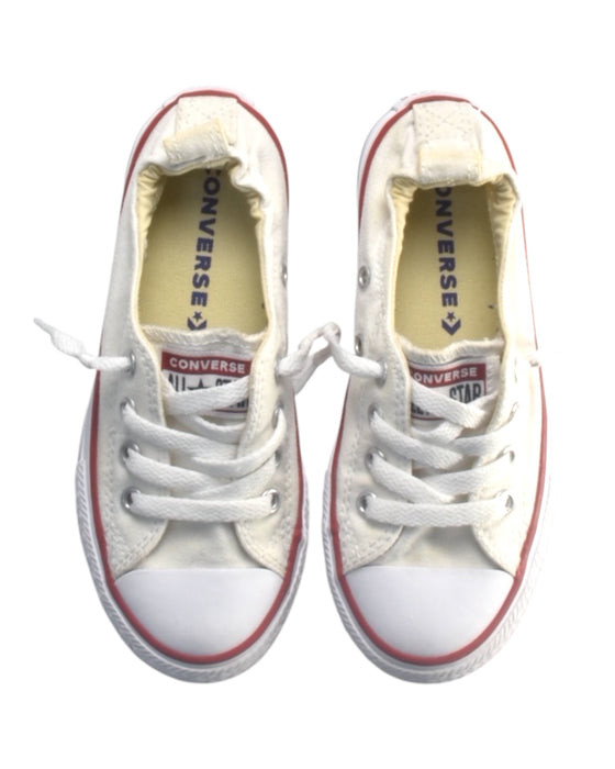 A White Sneakers from Converse in size 5T for girl. (Back View)