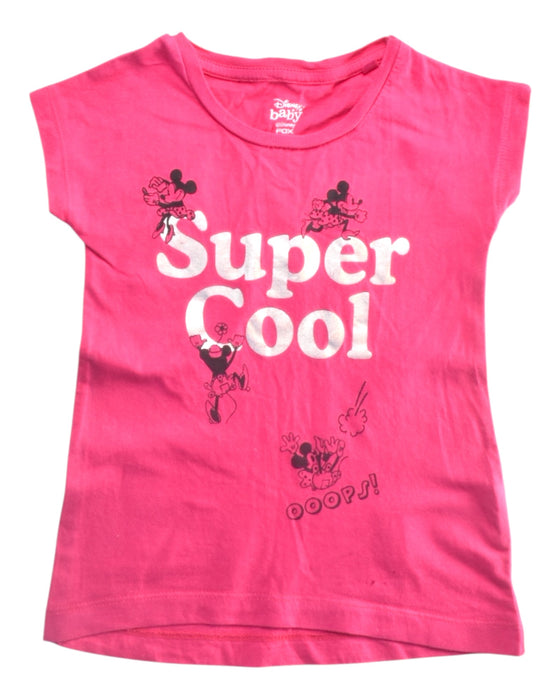A Pink Short Sleeve T Shirts from Disney Baby in size 18-24M for girl. (Front View)