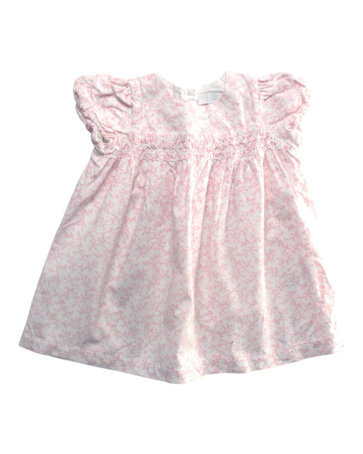 A Pink Short Sleeve Dresses from The Little White Company in size 3-6M for girl. (Front View)