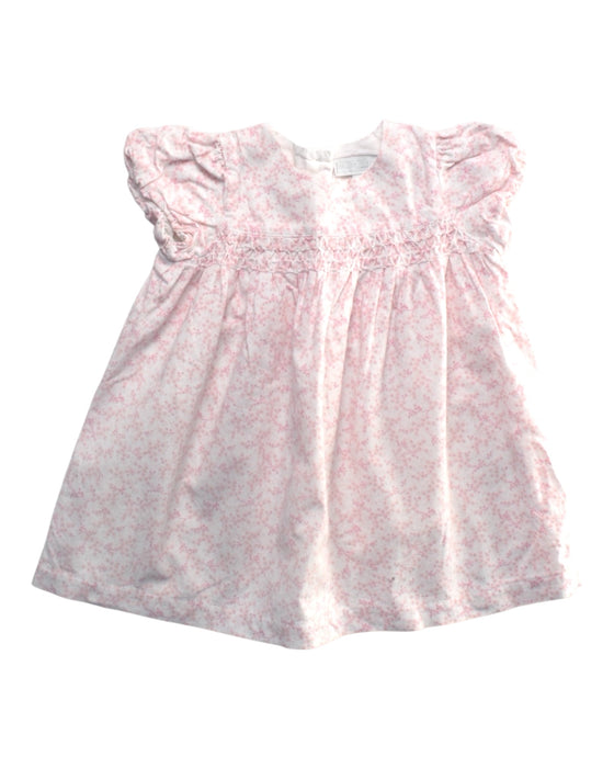 A Pink Short Sleeve Dresses from The Little White Company in size 3-6M for girl. (Front View)