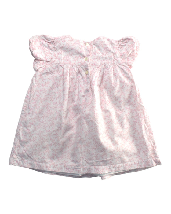 A Pink Short Sleeve Dresses from The Little White Company in size 3-6M for girl. (Back View)