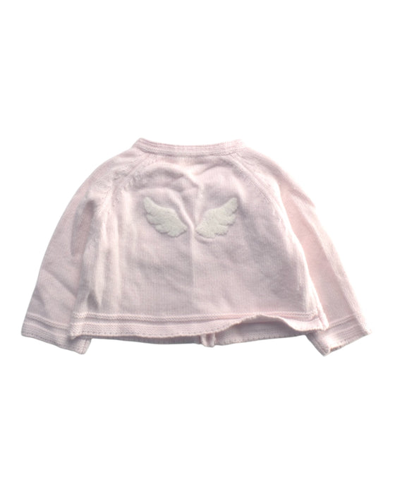 A Pink Cardigans from Chateau de Sable in size 3-6M for girl. (Back View)