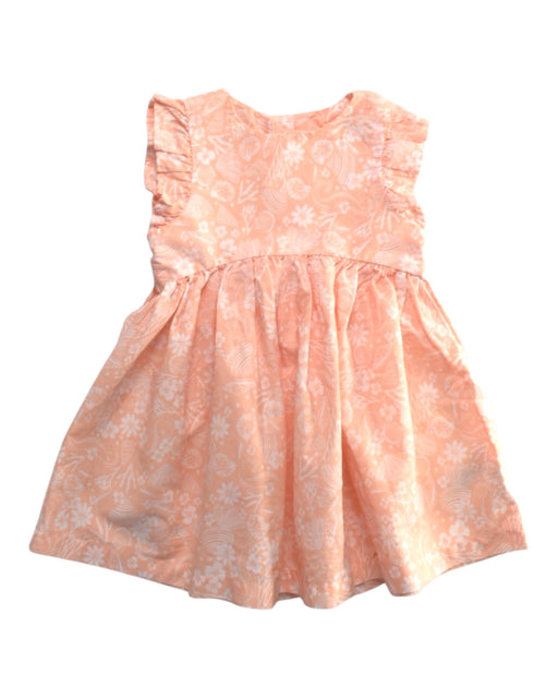 A Peach Sleeveless Dresses from Mothercare in size 6-12M for girl. (Front View)