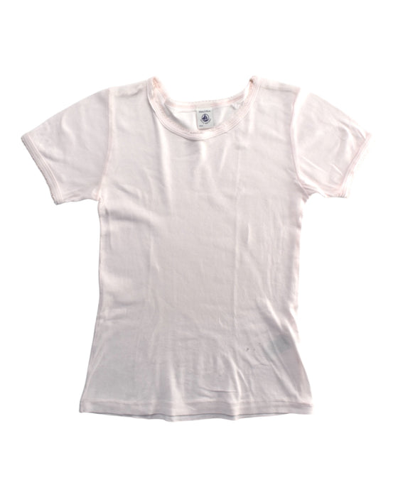 A White Short Sleeve T Shirts from Petit Bateau in size 10Y for girl. (Front View)