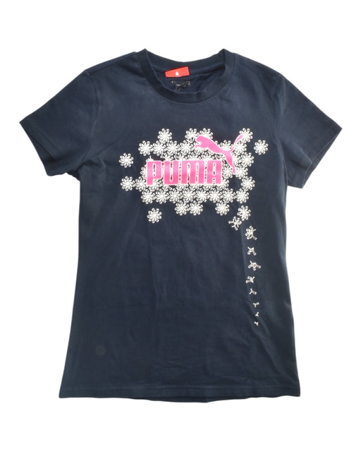 A Navy Short Sleeve T Shirts from Puma in size 14Y for girl. (Front View)