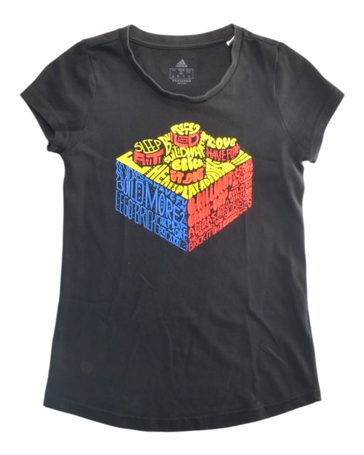 A Multicolour Short Sleeve T Shirts from Adidas in size 11Y for girl. (Front View)
