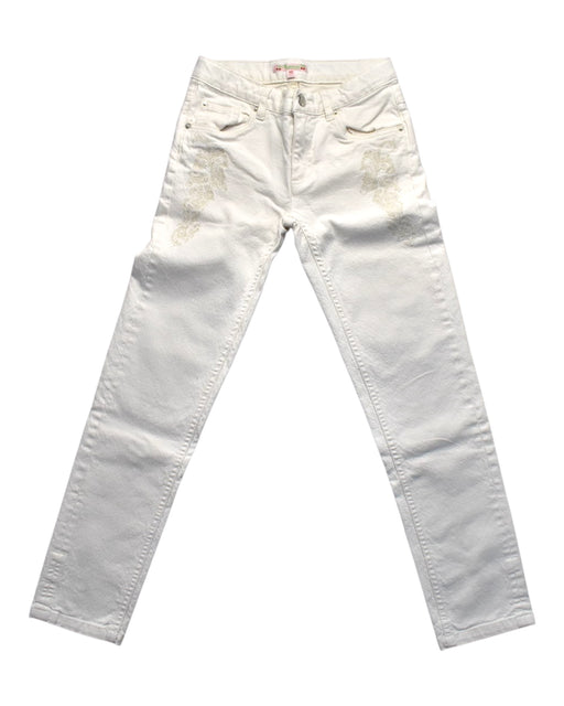 A White Jeans from Bonpoint in size 10Y for girl. (Front View)