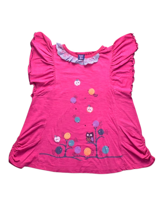 A Pink Short Sleeve Tops from Anna Sui in size 8Y for girl. (Front View)