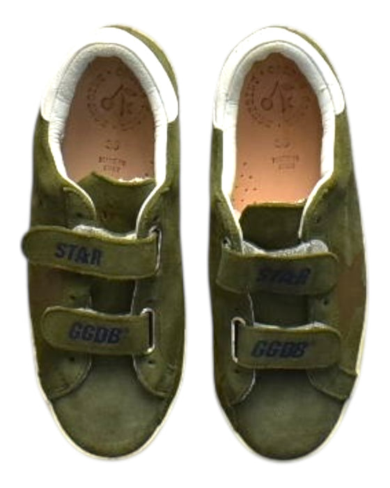 A Green Sneakers from Golden Goose in size 10Y for boy. (Back View)