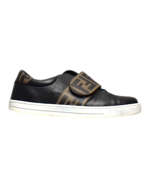 A Black Sneakers from Fendi in size 9Y for boy. (Front View)