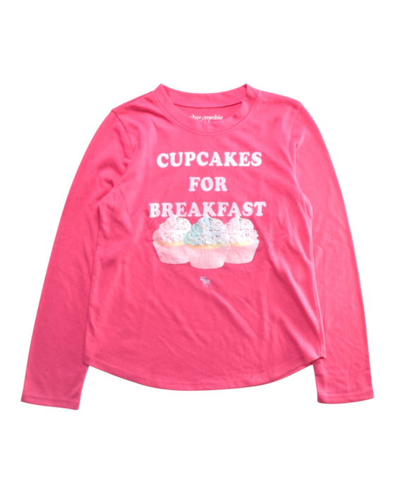A Pink Long Sleeve T Shirts from Abercrombie  in size 5T for girl. (Front View)