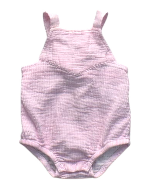 A Pink Sleeveless Rompers from Seed in size 0-3M for girl. (Front View)