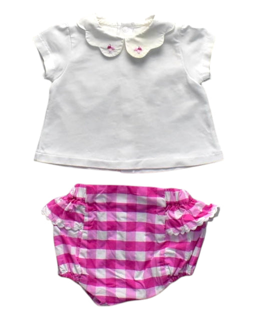 A White Shorts Sets from Jacadi in size 0-3M for girl. (Front View)