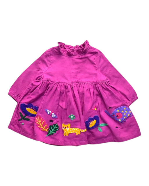 A Pink Long Sleeve Dresses from Du Pareil au même in size 6-12M for girl. (Front View)