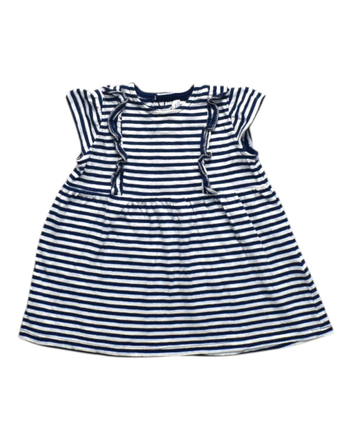 A Navy Sleeveless Dresses from Petit Bateau in size 3-6M for girl. (Front View)