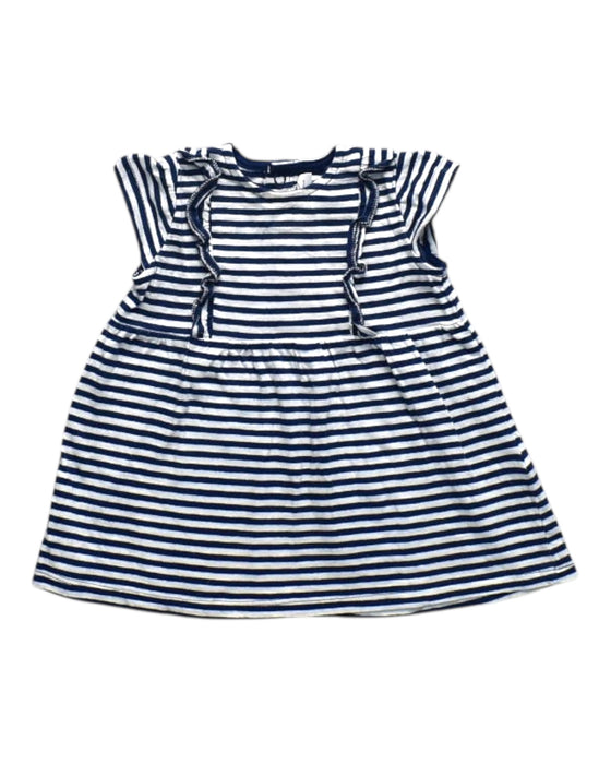 A Navy Sleeveless Dresses from Petit Bateau in size 3-6M for girl. (Front View)