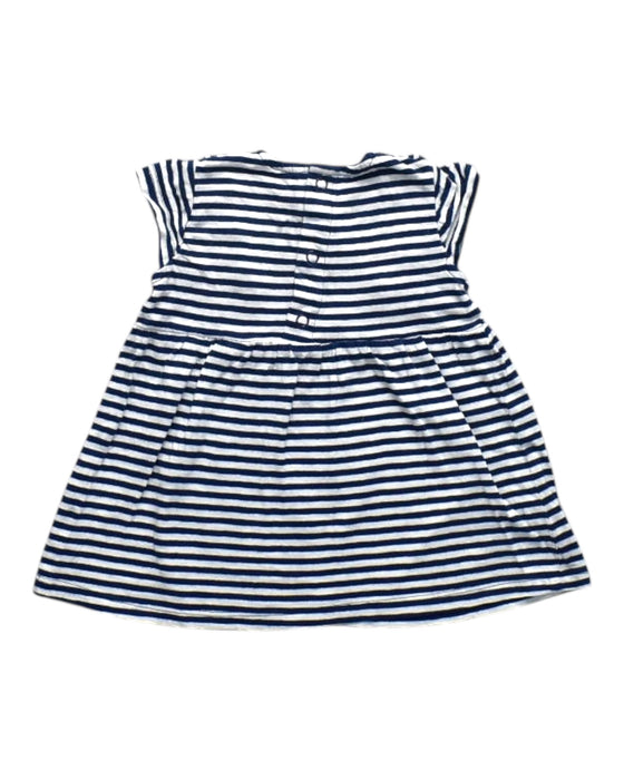 A Navy Sleeveless Dresses from Petit Bateau in size 3-6M for girl. (Back View)