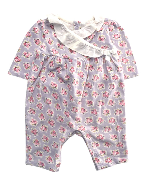 A Pink Long Sleeve Rompers from Janie & Jack in size 0-3M for girl. (Front View)