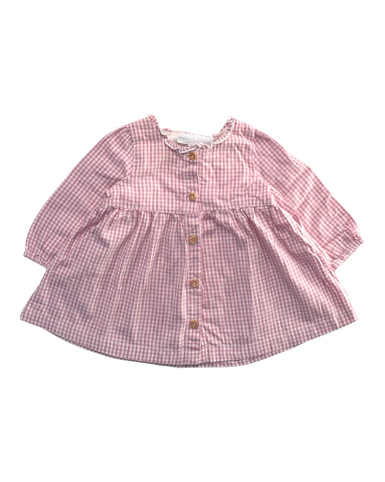 A Pink Long Sleeve Shirts from The Little White Company in size 0-3M for girl. (Front View)