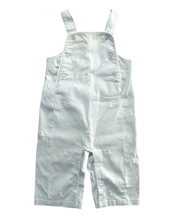 A Blue Long Overalls from Janie & Jack in size 3-6M for girl. (Front View)