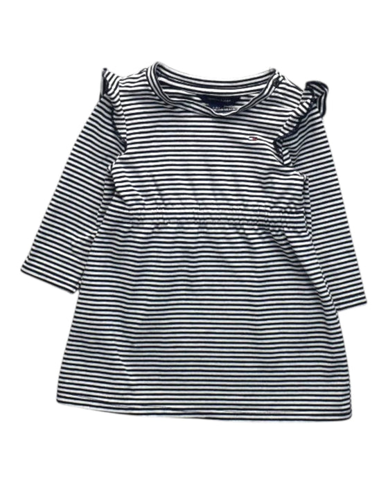 A Blue Long Sleeve Dresses from Tommy Hilfiger in size 6-12M for girl. (Front View)