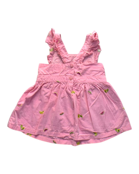 A Pink Overall Dresses from Gingersnaps in size 6-12M for girl. (Back View)