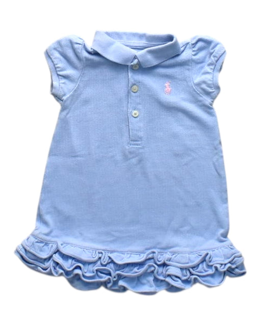 A Blue Short Sleeve Dresses from Ralph Lauren in size 6-12M for girl. (Front View)