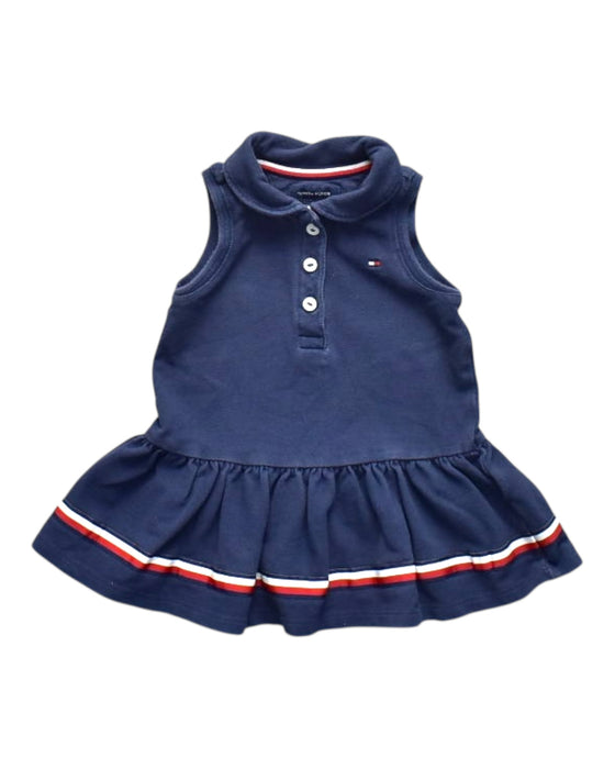 A Navy Sleeveless Dresses from Tommy Hilfiger in size 6-12M for girl. (Front View)