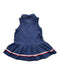 A Navy Sleeveless Dresses from Tommy Hilfiger in size 6-12M for girl. (Back View)