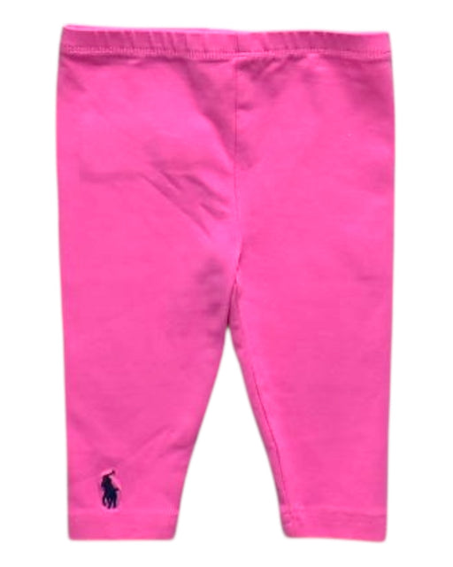 A Pink Leggings from Ralph Lauren in size 3-6M for girl. (Front View)