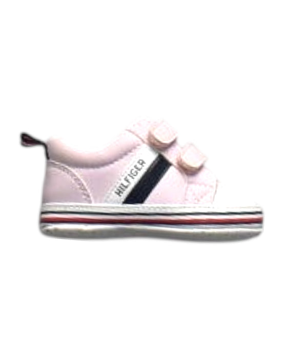 A Pink Sneakers from Tommy Hilfiger in size 6-12M for girl. (Front View)