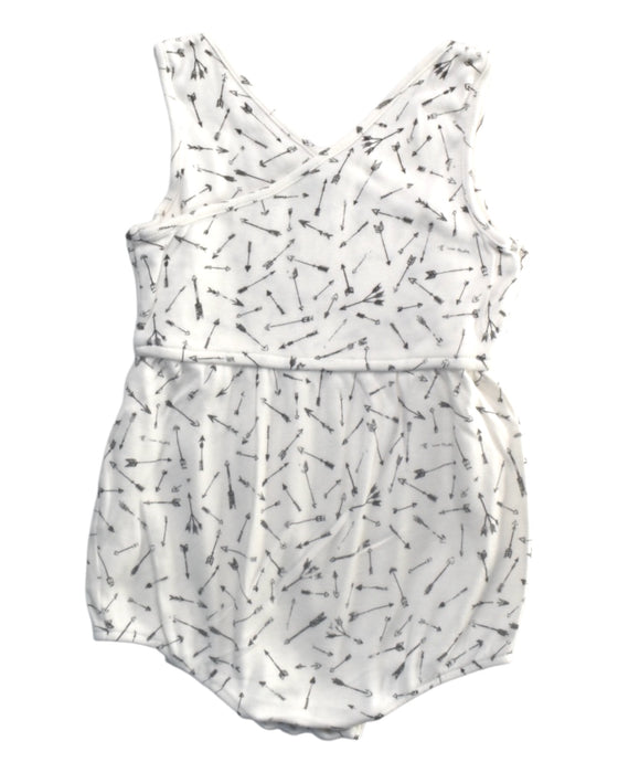 A White Sleeveless Rompers from Hunter + Boo in size 12-18M for girl. (Back View)