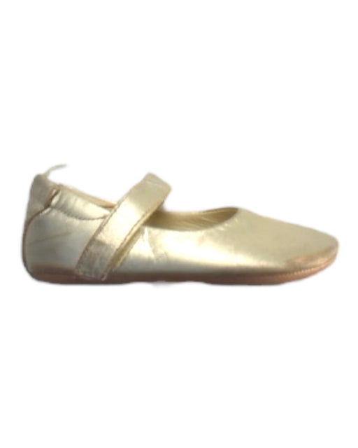 A Gold Flats from Tip Toey Joey in size 12-18M for girl. (Front View)