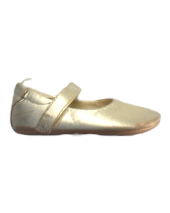 A Gold Flats from Tip Toey Joey in size 12-18M for girl. (Front View)