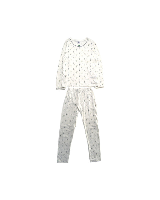 A White Pyjama Sets from Petit Bateau in size 8Y for girl. (Front View)