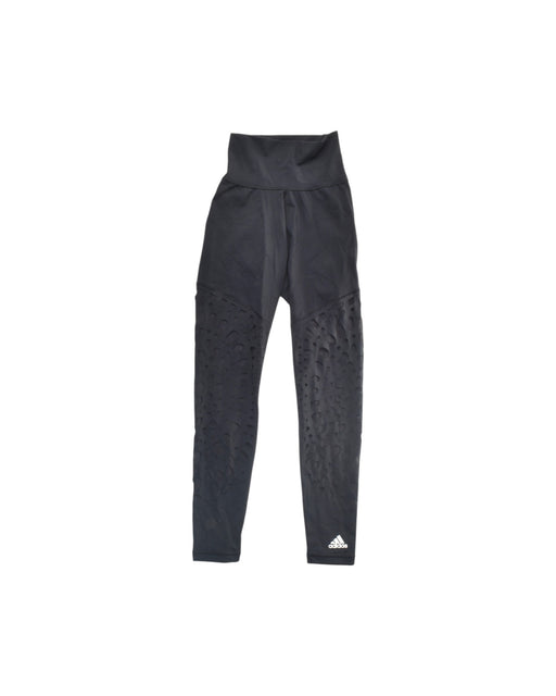 A Black Active Pants from Adidas in size 7Y for girl. (Front View)