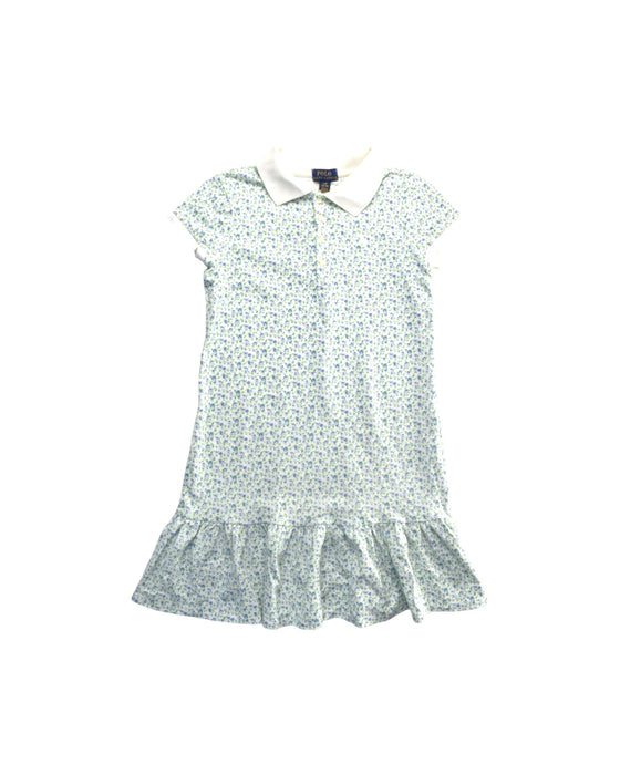 A White Short Sleeve Dresses from Polo Ralph Lauren in size 12Y for girl. (Front View)