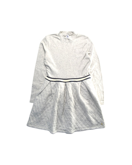 A Grey Long Sleeve Dresses from Petit Bateau in size 12Y for girl. (Front View)