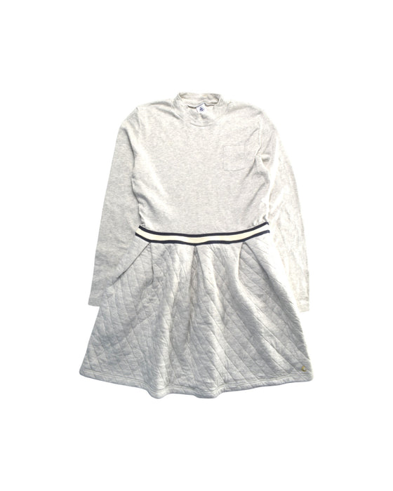 A Grey Long Sleeve Dresses from Petit Bateau in size 12Y for girl. (Front View)