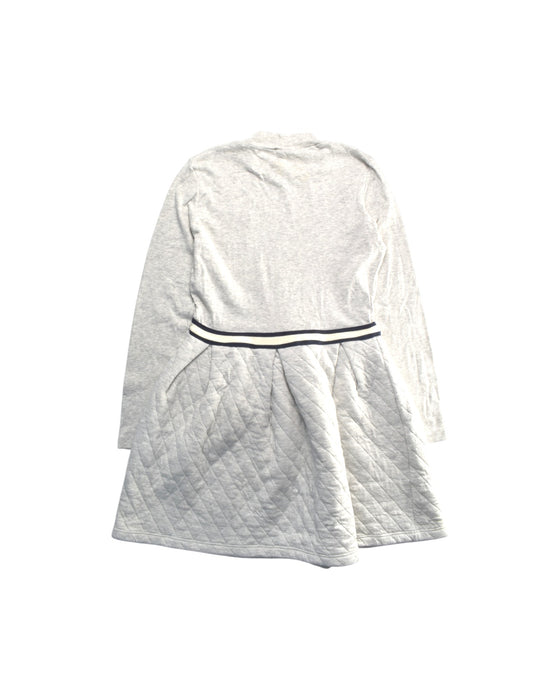 A Grey Long Sleeve Dresses from Petit Bateau in size 12Y for girl. (Back View)