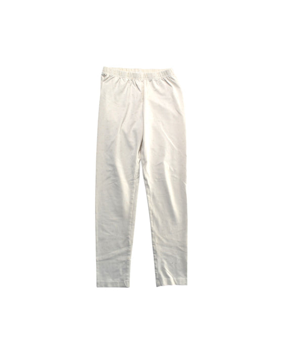 A White Leggings from Hanna Andersson in size 10Y for girl. (Front View)