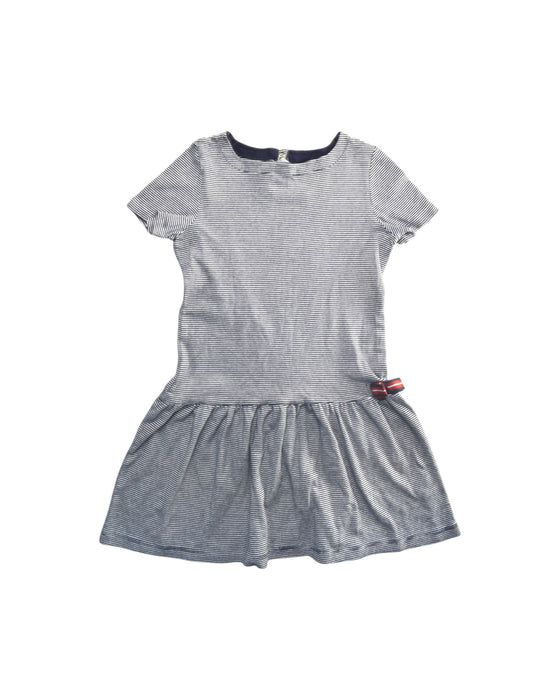 A Blue Short Sleeve Dresses from Petit Bateau in size 10Y for girl. (Front View)