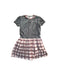 A Multicolour Short Sleeve Dresses from Petit Bateau in size 12Y for girl. (Front View)